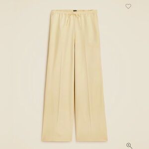 J.Crew Elastic Waist Wide-Leg Pants - Butter Yellow Cream